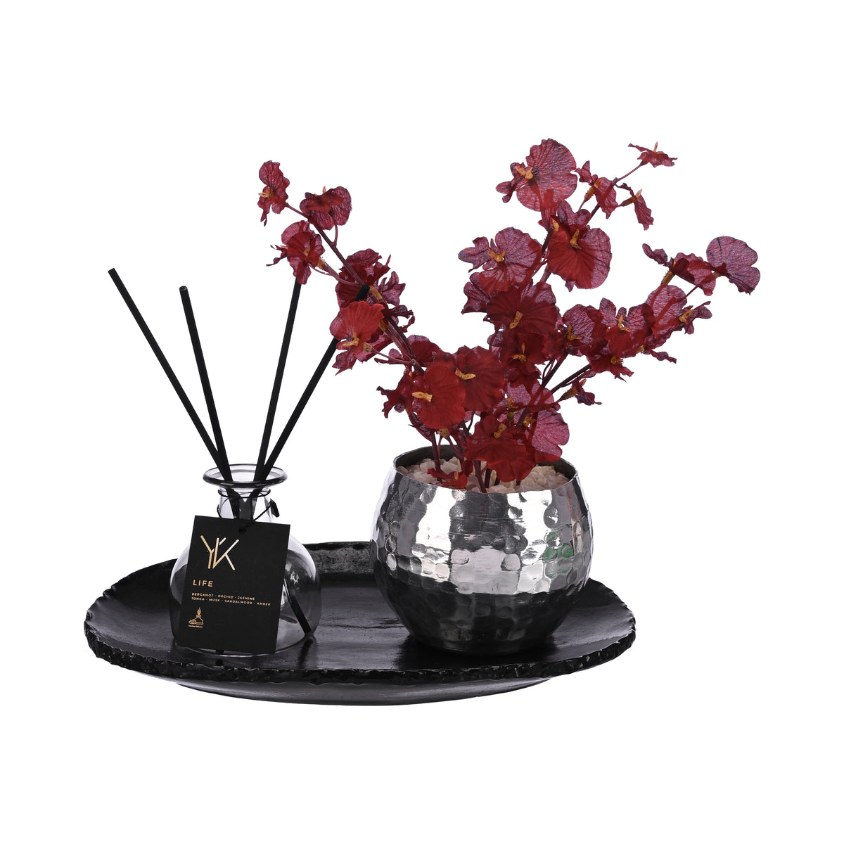 Silver Burgundy Duo Set